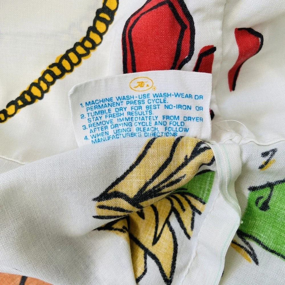 Cannon Western Cowboy Cowgirl Bar B Ranch Farm Rodeo Twin Size Sheet Set 1960's
